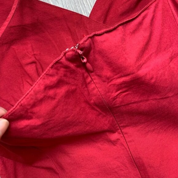 Y2k 2000s H&M Hennes Women's Mini Dress Sleeveless Straight Fit 90s Red Size 8 - Picture 14 of 15
